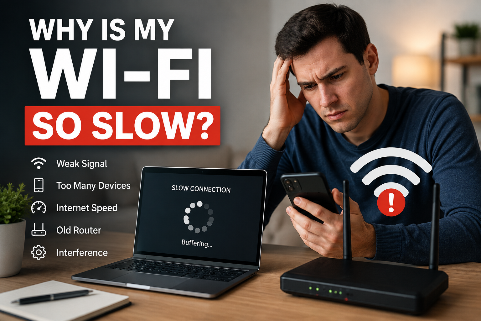 Why Is My Wi-Fi So Slow? 7 Common Causes and How to Fix Them