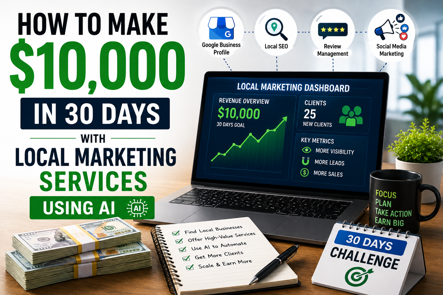 How to Make $10,000 in 30 Days With Local Marketing Services Using AI