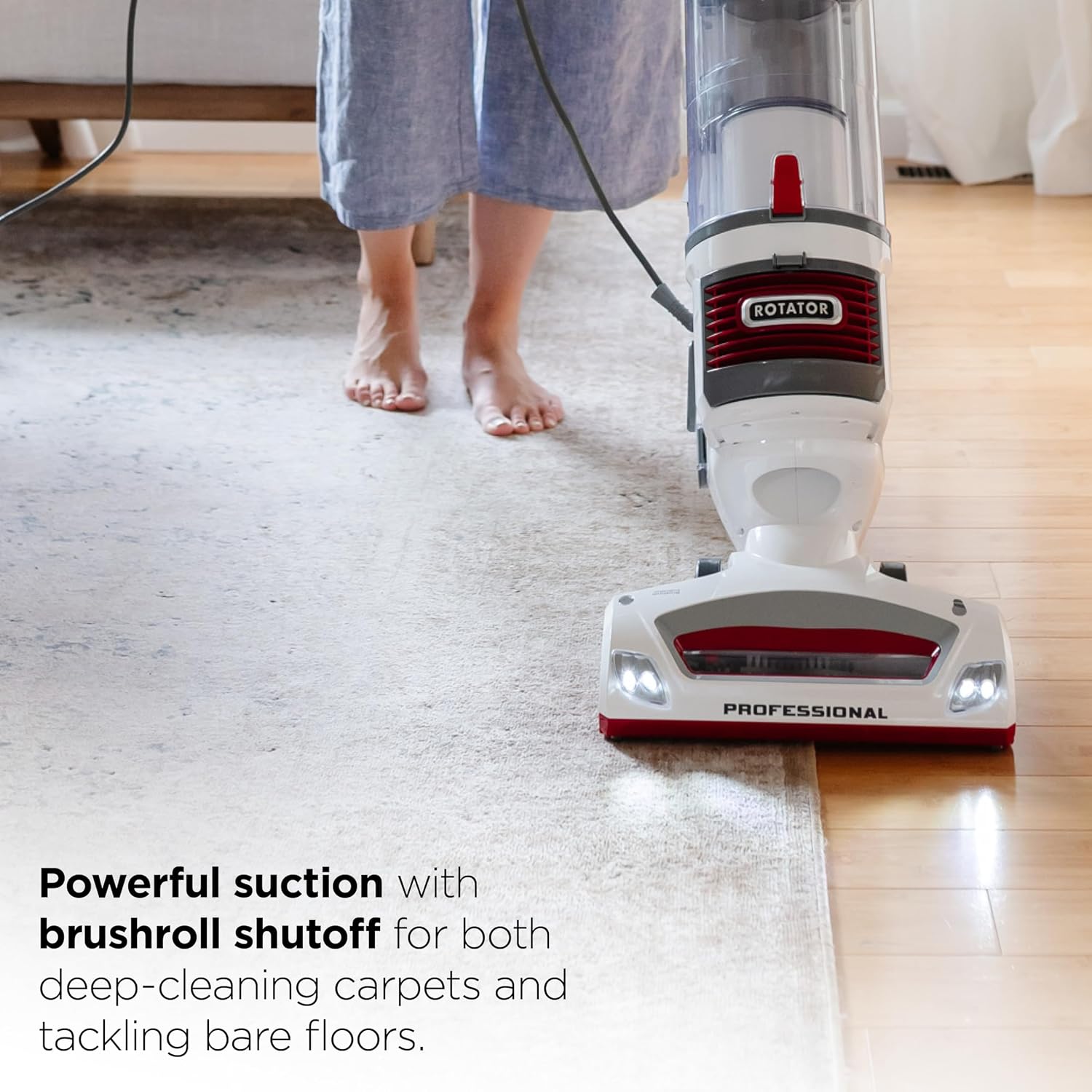 Shark Rotator Lift-Away Upright Vacuum with HEPA Filter, White/Red, NV501 — photo 2