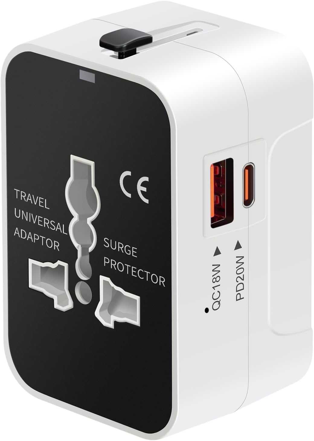 Universal Travel Adapter USB C, All in One Worldwide Plug Adapter, Black | Fast Charge GaN PD3.0, Type C USB-A Quick Charging, International Wall Charger, AC Power Outlet Converters, for USA EU UK AUS — photo 9