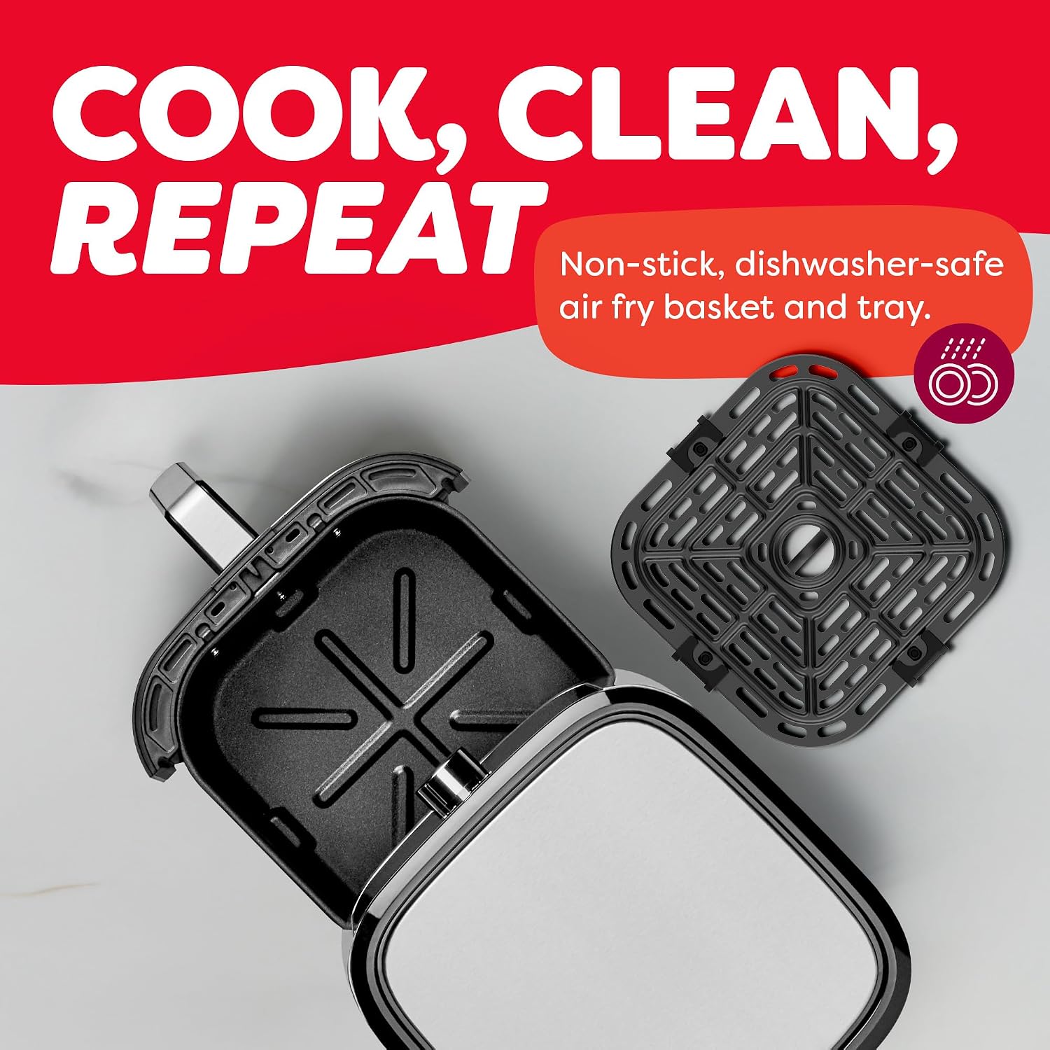 Instant Pot 6QT VORTEX Plus Air Fryer, 6-in-1, Air Fry, Broil, Dehydrate, Crisp, Roast, Reheat, Bake, Dishwasher-Safe Airfryer basket, from the Makers of Instant Pot, Stainless Steel — photo 7
