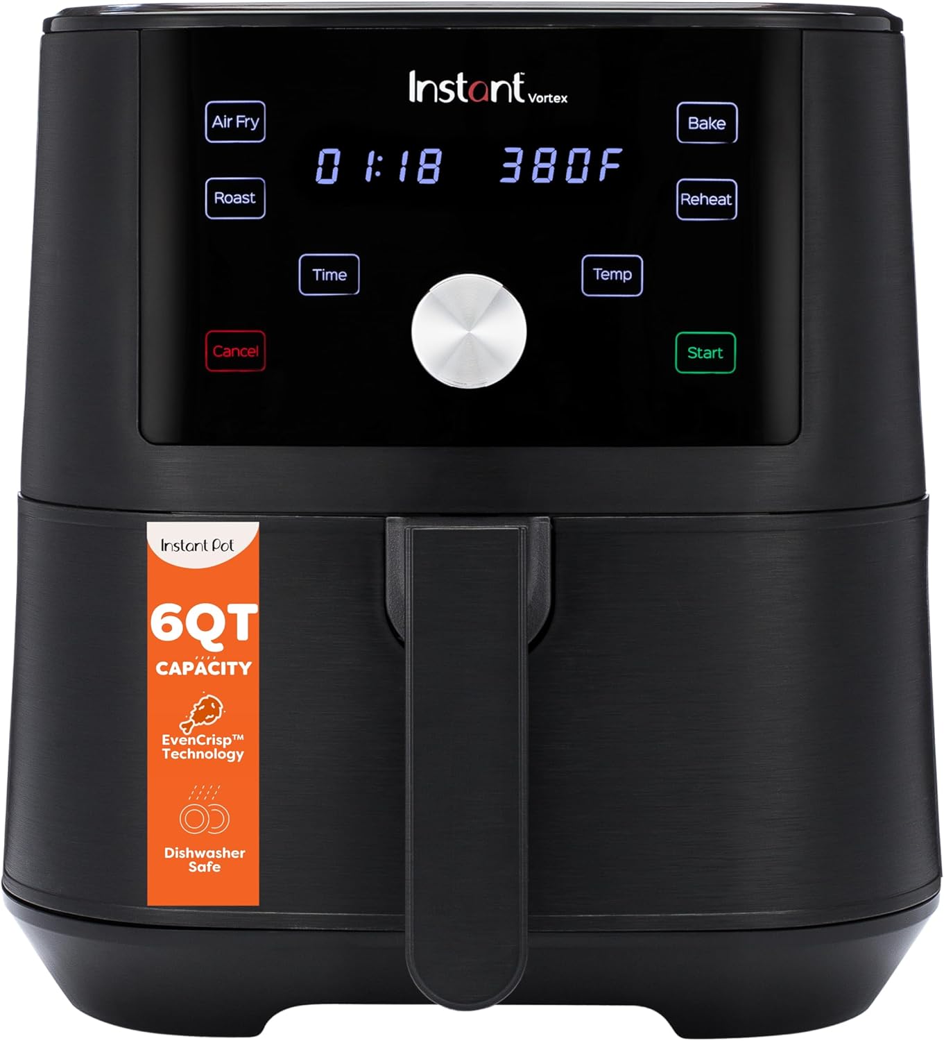 Instant Pot 6QT VORTEX Plus Air Fryer, 6-in-1, Air Fry, Broil, Dehydrate, Crisp, Roast, Reheat, Bake, Dishwasher-Safe Airfryer basket, from the Makers of Instant Pot, Stainless Steel — photo 9