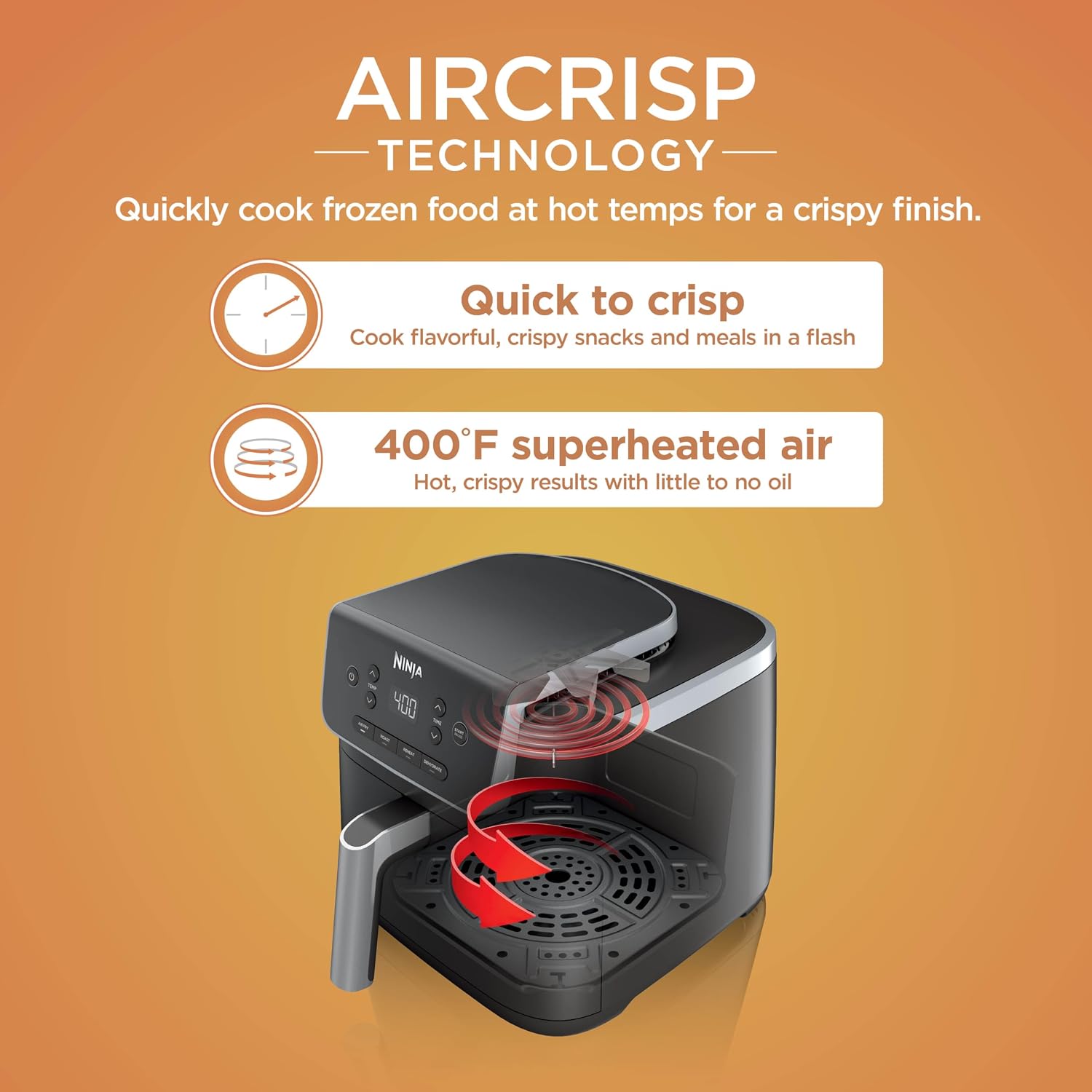 Ninja Air Fryer Pro, 5 Qt, 4-in-1, Grey, AF141 — photo 2