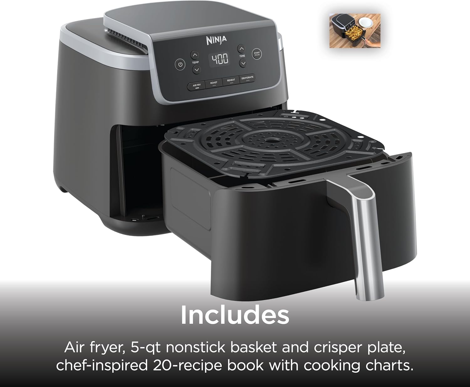Ninja Air Fryer Pro, 5 Qt, 4-in-1, Grey, AF141 — photo 10