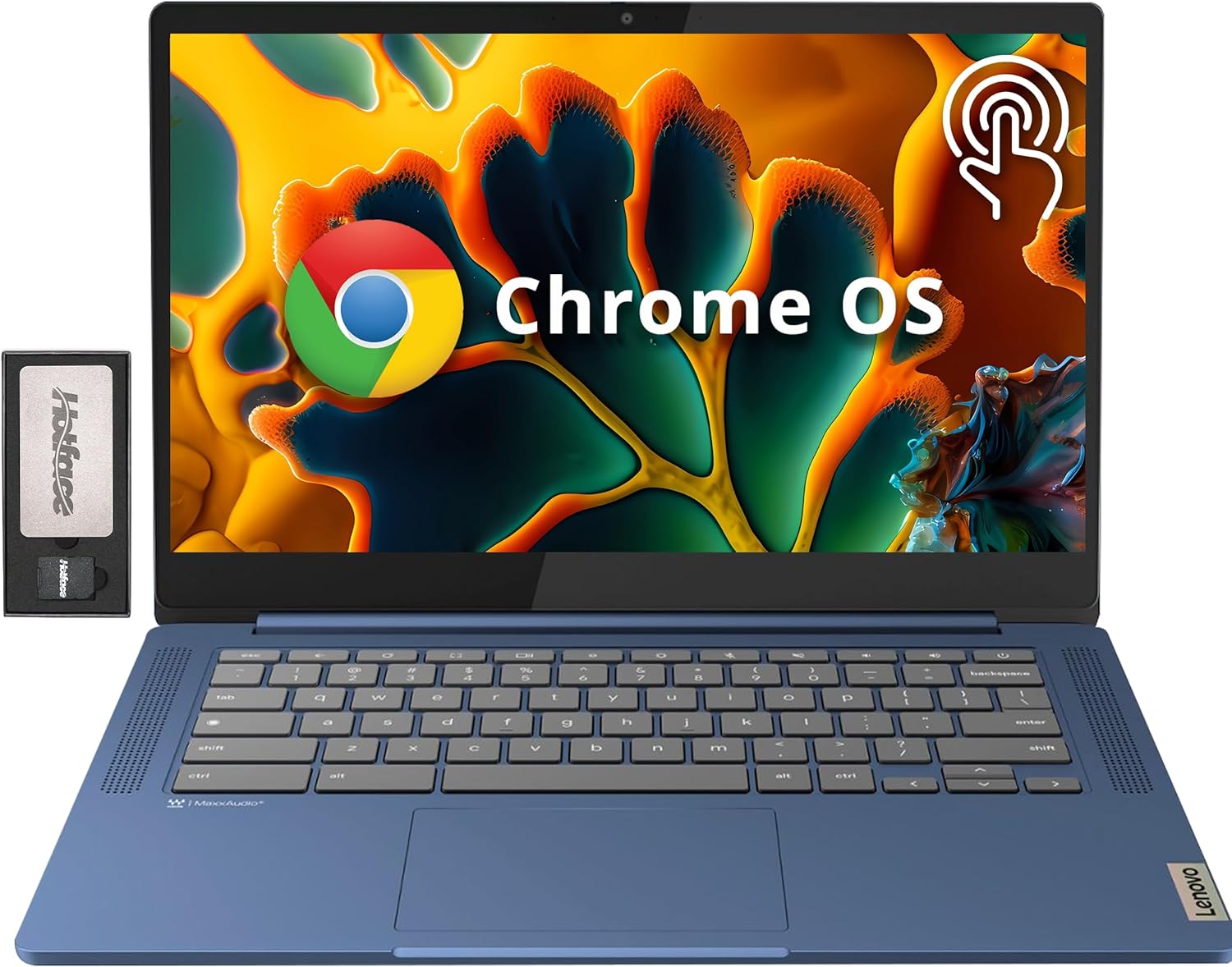 Lenovo IdeaPad Slim 3 Chromebook, 14″ FHD IPS Anti-Glare Touchscreen, MediaTek Kompanio 520, 4GB LPDDR4X, 224GB Storage(64GB eMMC+160GB Docking Station Set), Webcam, WiFi 6, Chrome OS, Blue