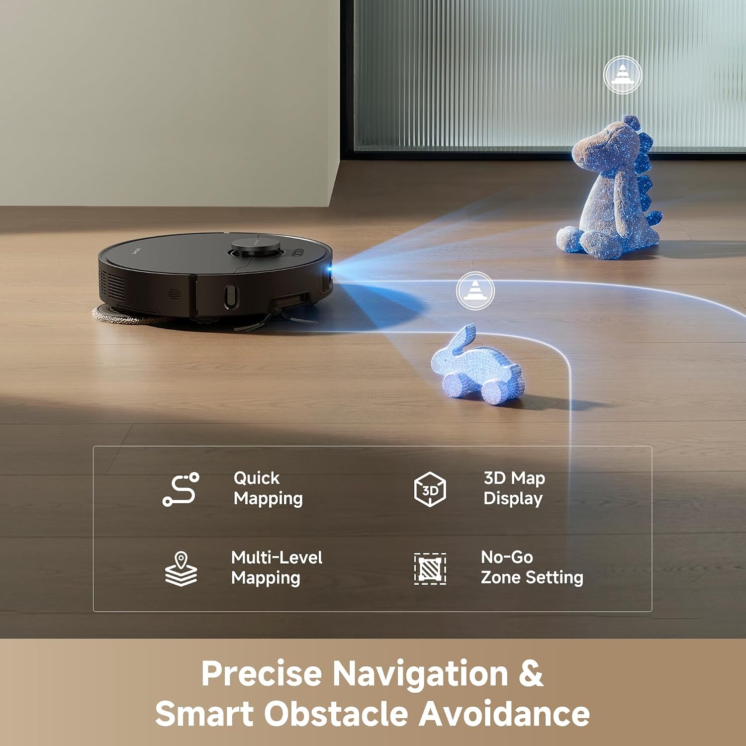 dreame L40 Ultra Gen 2 Robot Vacuum and Mop with 25,000Pa Suction | Extendable Side Brush & Mop, All-in-One Self-Emptying & Cleaning Dock, 10.5mm Mop Lifting, Obstacle Avoidance, App Control — photo 6
