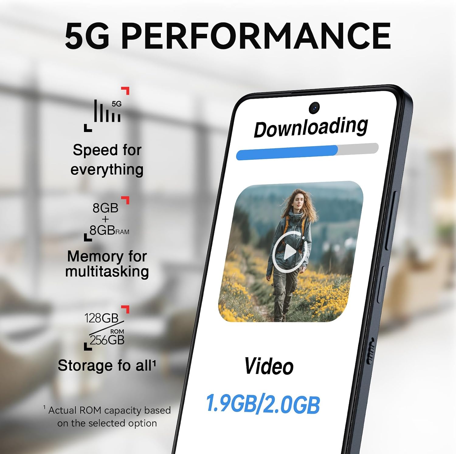 TCL 60 XE NXTPAPER 5G Unlocked Android Phone, 6.8" 120Hz Display, 8+128GB | NXTPAPER 3.0, Octa-core CPU, AI Tools, 50MP Main Camera, 5010mAh Battery, Cell Phone for Daily Use & Entertainment — photo 6