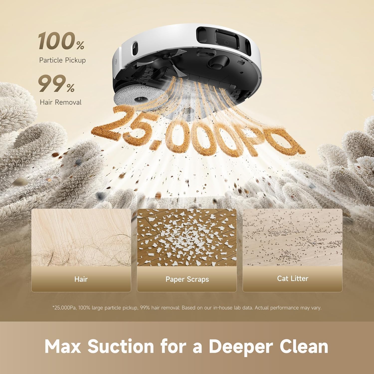 Dreame D30 Ultra CE Robot Vacuum and Mop, 25,000Pa Powerful Suction | 0.41in Mop Lifting, Multifunctional Base Station, Auto Dust Emptying & Mop Self-Cleaning, Smart Obstacle Avoidance, White — photo 2