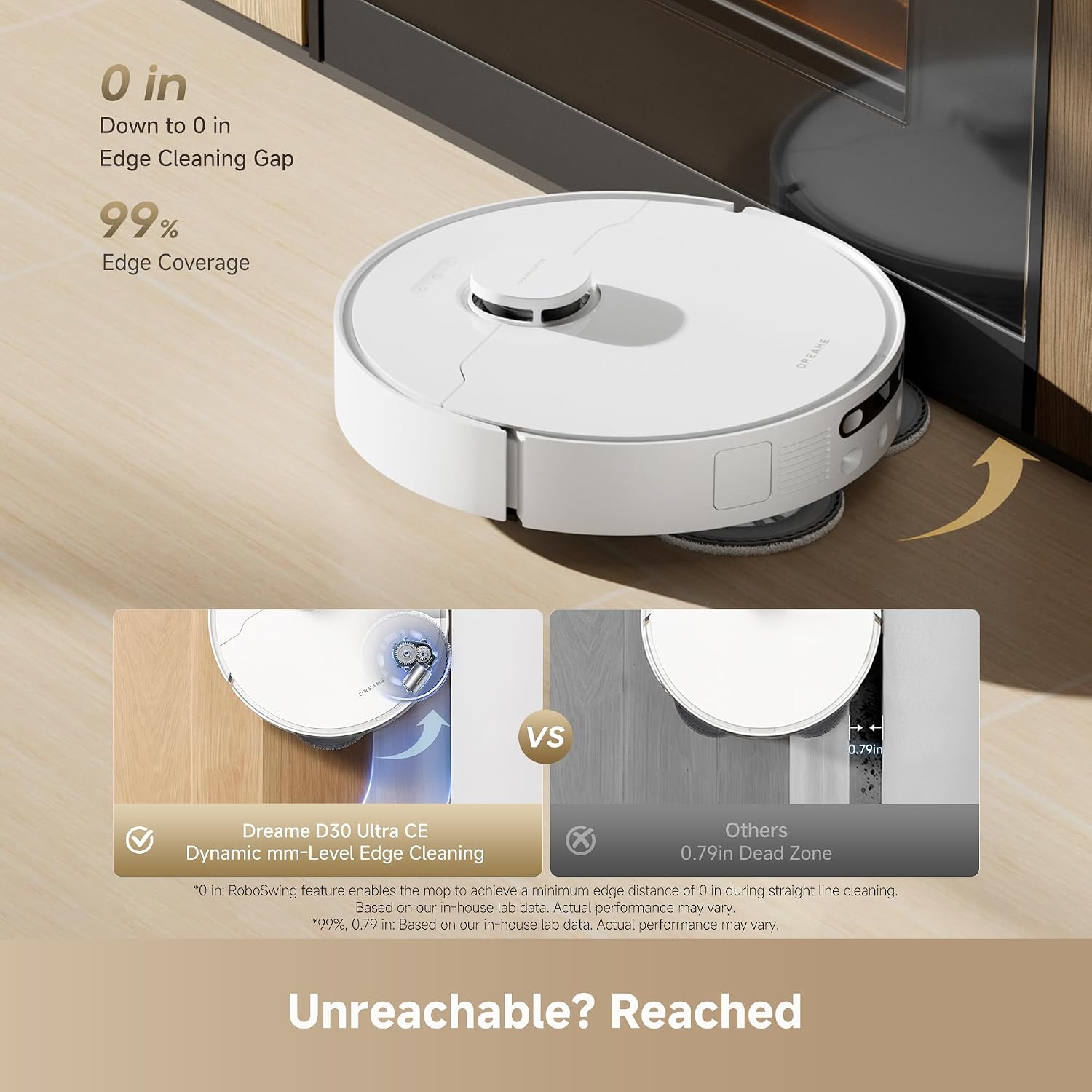 Dreame D30 Ultra CE Robot Vacuum and Mop, 25,000Pa Powerful Suction | 0.41in Mop Lifting, Multifunctional Base Station, Auto Dust Emptying & Mop Self-Cleaning, Smart Obstacle Avoidance, White — photo 3