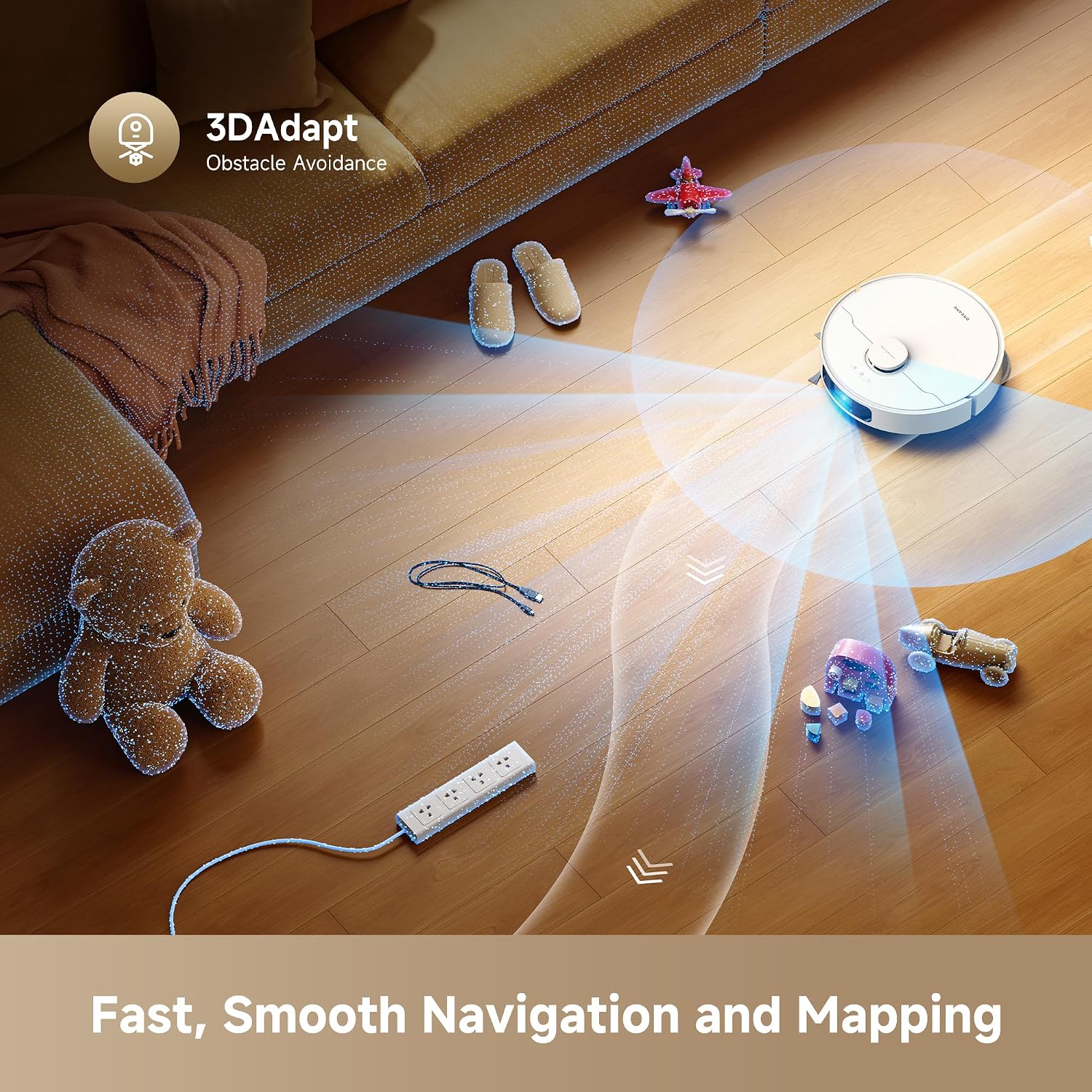 Dreame D30 Ultra CE Robot Vacuum and Mop, 25,000Pa Powerful Suction | 0.41in Mop Lifting, Multifunctional Base Station, Auto Dust Emptying & Mop Self-Cleaning, Smart Obstacle Avoidance, White — photo 8